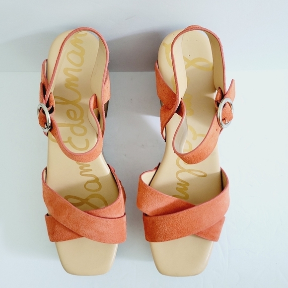 NEW SAM EDELMAN Leather Platform Josefine Sandals - Picture 3 of 6